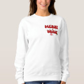 Merry & Bright Disco Ball Rood & Groen Kerstmis Trui (Voorkant)