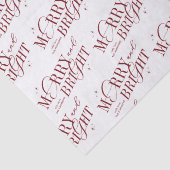 Merry & Bright Elegant Aangepaste Naam Kerstmis Tissuepapier (Detail)