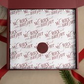 Merry & Bright Elegant Aangepaste Naam Kerstmis Tissuepapier