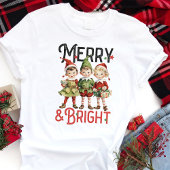 Merry & Bright  Elf Christmas Tri-Blend Shirt