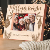 Merry & Bright Familienamen Kerst Keepsake Gegraveerde Lijstjes
