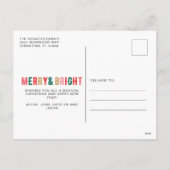Merry Bright Family-fotobudgetkerkerst Feestdagenkaart (Achterkant)