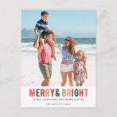 Merry Bright Family-fotobudgetkerkerst Feestdagenkaart (Voorkant)