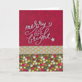 Merry & Bright Feestdagen Kaart