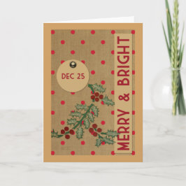 Merry & Bright Feestdagen Kaart
