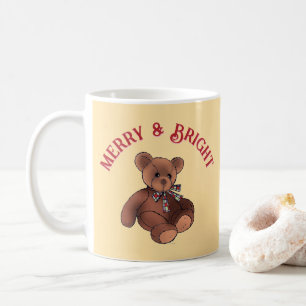 Merry & Bright Festieve Teddybeer Schattige Kerstm Koffiemok