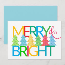 Merry & Bright Flat Christmas Kaart