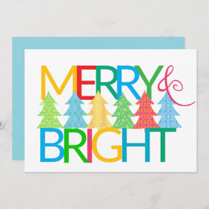 Merry & Bright Flat Christmas Kaart