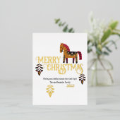 Merry & Bright Folie Feestdagen Briefkaart (Staand Voorkant)