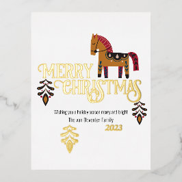 Merry & Bright Folie Feestdagen Briefkaart