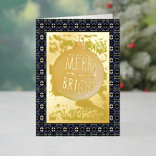 Merry & Bright Folie Feestdagenkaart (Feestdagen Insitu)