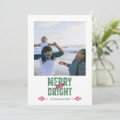 Merry & Bright  foto 2 Feestdagenkaart (Staand voorkant)