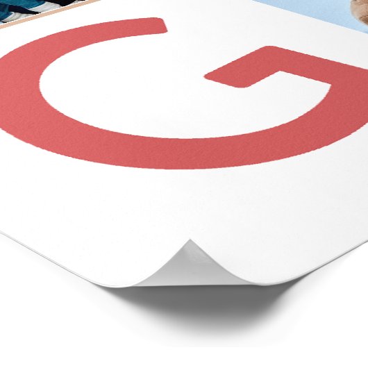 Merry & Bright foto collage ontwerp Poster (Hoek)