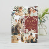 Merry & Bright Foto Kerst Groet Feestdagenkaart (Staand voorkant)