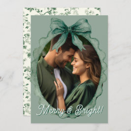 Merry & Bright Foto Kerstmis Feestdagenkaart