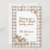 Merry & Bright Foto Kerstmis Feestdagenkaart (Achterkant)