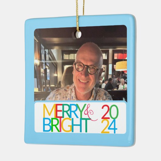 Merry & Bright Foto Ornament (Links)