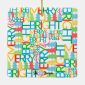 Merry & Bright Foto Ornament (Achterkant)