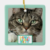 Merry & Bright Foto Ornament (Voorkant)