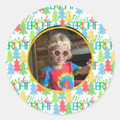 Merry & Bright Foto Sticker (Voorkant)