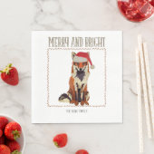 Merry & Bright Fox Napkin Servetten (Insitu)