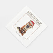 Merry & Bright Fox Napkin Servetten (Hoek)