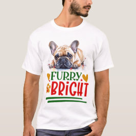 Merry & Bright Franse Bulldog T-shirt