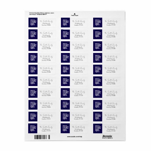 Merry & Bright & Friday Night Lights Label (Full Sheet)