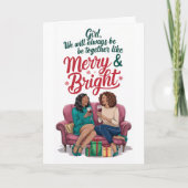 Merry & Bright Friendship Vakantie Groeten Kaart (Voorkant)