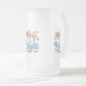 Merry & Bright Frosted Glass Mok - 16 oz (Voorkant rechts)