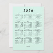 Merry & Bright Fun Penguin Pink Mint Kerstmis Feestdagenkaart (Achterkant)