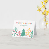 Merry & Bright Fun Pine Stijlvolle Kerst Kaarten (Gele Bloem)