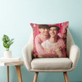 Merry & Bright Gay Retro Roze | Aangepaste foto Kussen (Stoel)