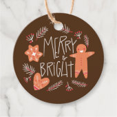Merry & Bright GingerBrood Cookies Bedankjes Labels (Voorkant)