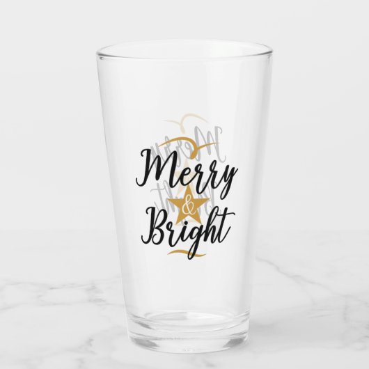 Merry & Bright Glas (Achterkant)