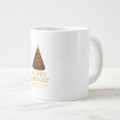 Merry & Bright Gold Glitter Christmas Jumbo Mug Grote Koffiekop (Voorkant rechts)