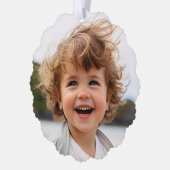 Merry & Bright Green Bokeh Wash - Kerstfoto Ornament Kaart (Links)