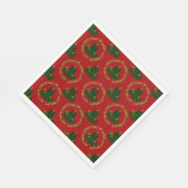 Merry-Bright-Green Xmas kaars- Servet (Hoek)