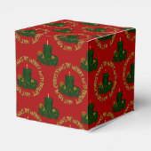 Merry-Bright Green Xmas kandle-Sq Vierbox Bedankdoosjes (Achterkant)