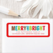 Merry & Bright Greetings Holiday Adres Label (Insitu)