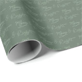 Merry & Bright | Groen Cadeaupapier (Rol Hoek)