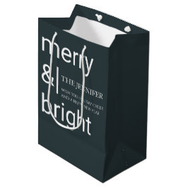 Merry Bright Groene Kerst Persoonlijk Medium Cadeauzakje