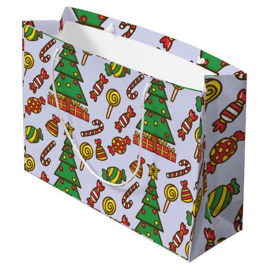 Merry & Bright Groot Cadeauzakje (Achterkant Gekanteld)