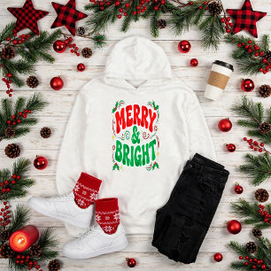 Merry & Bright Groovy Kersttrui Hoodie