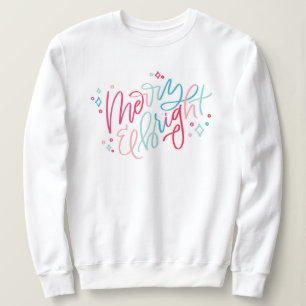 Merry & Bright Hand Lettered Trui