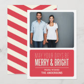 MERRY & BRIGHT| HOLIDAIRE FOTO-KAART FEESTDAGENKAART (Voorkant / Achterkant)