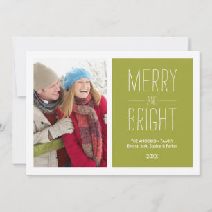 MERRY & BRIGHT HOLIDAIRE FOTOKAART FEESTDAGENKAART