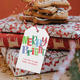 Merry & Bright Holiday Cadeaulabel