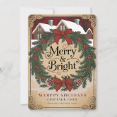 Merry & Bright Holiday Card Feestdagenkaart (Voorkant)
