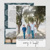 Merry & Bright Holiday Card Feestdagenkaart (Voorkant / Achterkant)